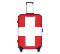 hgnbcsa Enveloppe de bagage imprimée drapeau suisse, anti-rayures et double face, pour transport en aéroport, blanc, S, Valise