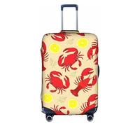 hgnbcsa Enveloppe de bagage imprimée homard et crabe, peau de coffre anti-rayures, pochette double face, pour transport en aéroport, blanc, XL, Valise
