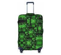 hgnbcsa Housse de bagage imprimée de feuilles de la St Patrick, anti-rayures et double face, pour transport en aéroport, blanc, S, Valise