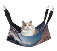 hgnbcsa Japan Mount Fuji Lit de sieste pour chat et perchoir de fenêtre, doux et lavable pour chat d'intérieur, sangles réglables