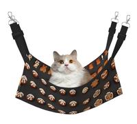 hgnbcsa Lit de sieste mignon Cookie Man pour chat et perchoir de fenêtre, doux et lavable pour animaux domestiques, sangles réglables