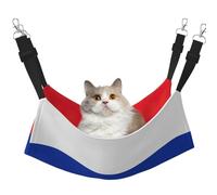 hgnbcsa Lit de sieste pour chat et perchoir de fenêtre avec drapeau russe, doux et lavable pour animaux domestiques, sangles réglables