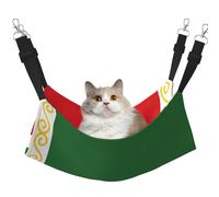 hgnbcsa Lit pour chat et perchoir de fenêtre avec drapeau de la République tchétchène, doux et lavable, sangles réglables
