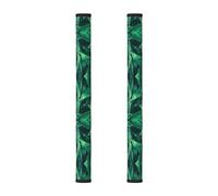 Hgnbcsa Lot de 2 couvre-poignées magiques en forme de feuille de bananier tropicale pour appareils électroménagers, réfrigérateur, micro-ondes, four et lave-vaisselle