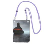 Hgnbcsa Petit sac à bandoulière géant imprimé bateau nucléaire pour femme, mini sac à main pour téléphone portable, sac à main de voyage, violet, Taille unique