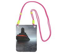 Hgnbcsa Petit sac à bandoulière géant imprimé bateau nucléaire pour femme, mini sac à main pour téléphone portable, sac à main de voyage, Fuchsia, Taille unique