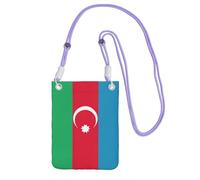 Hgnbcsa Petit sac à bandoulière imprimé drapeau de l'Azerbaïdjan pour femme, mini sac à main pour téléphone portable, sac à main de voyage, violet, Taille unique