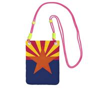 Hgnbcsa Petit sac à bandoulière imprimé drapeau de l'État de l'Arizona pour femme, mini sac à main pour téléphone portable, sac à main de voyage, Fuchsia, Taille unique