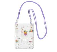 Hgnbcsa Petit sac à bandoulière imprimé lama pour femme, mini sac à main pour téléphone portable, sac à main de voyage, violet, Taille unique
