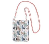 Hgnbcsa Petit sac à bandoulière lama alpaga imprimé cactus pour femme, mini sac à main pour téléphone portable, sac à main de voyage, rose, Taille unique