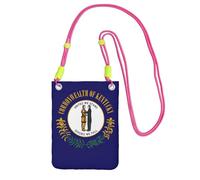 Hgnbcsa Petit sac à bandoulière pour femme avec imprimé drapeau de l'État du Kentucky - Mini sac à main pour téléphone portable - Portefeuille de voyage, Fuchsia, Taille unique
