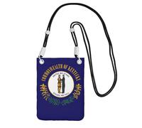 Hgnbcsa Petit sac à bandoulière pour femme avec imprimé drapeau de l'État du Kentucky - Mini sac à main pour téléphone portable - Portefeuille de voyage, Noir , Taille unique