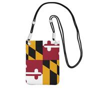 Hgnbcsa Petit sac à bandoulière pour femme avec imprimé drapeau de l'État du Maryland - Mini sac à main pour téléphone portable - Portefeuille de voyage, Noir , Taille unique
