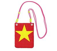 Hgnbcsa Petit sac à bandoulière pour femme avec imprimé drapeau vietnamien, mini sac à main pour téléphone portable, sac à main de voyage, Fuchsia, Taille unique