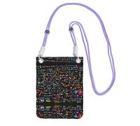 Hgnbcsa Petit sac à bandoulière pour femme, mini sac à bandoulière pour téléphone portable, sac à main de voyage, violet, Taille unique