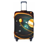 hgnbcsa Solar System Jupiter Saturn Housse de bagage imprimée anti-rayures double face pour transport en aéroport, blanc, S, Valise