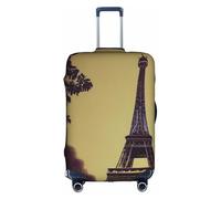 hgnbcsa Tour Eiffel Paris imprimé Bagages Wrap, Anti Scratch Trunk Skin, Double Face Pattern Sleeve for Airport Transit, blanc, L, Valise