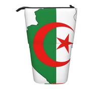 hgnbcsa Trousse à crayons avec fermeture éclair et motif drapeau de l'Algérie - Compact à extensible - Pour articles de papeterie, cosmétiques