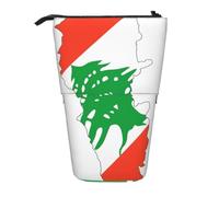 hgnbcsa Trousse à crayons avec fermeture éclair et motif drapeau du Liban - Compact à extensible - Pour papeterie, articles cosmétiques