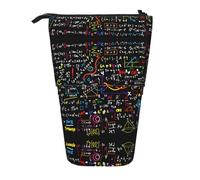 hgnbcsa Trousse à crayons avec fermeture éclair et motif formule mathématique, sac télescopique, compact à extensible, pour papeterie, articles cosmétiques