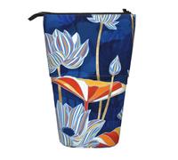 hgnbcsa Trousse à crayons avec fermeture éclair - Motif floral botanique - Sac télescopique compact à extensible - Pour articles de papeterie, cosmétiques