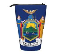 hgnbcsa Trousse télescopique avec fermeture éclair et motif drapeau de New York - Compact à extensible - Pour articles de papeterie, cosmétiques