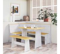 HGNFREF Banc d'angle en bois massif pour salon et salle à manger en pin avec dossier pour un confort d'assise optimal
