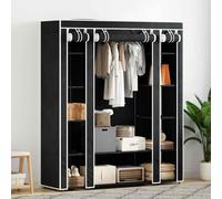 HGNFREF Protection anti-poussière pour vêtements dans la chambre : armoire en tissu peu encombrante avec fermeture , pliable pour cave et grenier comme armoire pliante portable avec compartiments