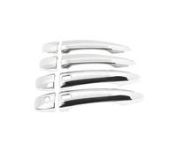 HGNMPGVVTZ Accessoires Voiture Pour Nissan Pour Qashqai 3 J12 MK3 2021 2022 2023 Chrome Fibre De Carbone Extérieur Noir Brillant Poignée De Porte Autocollants(Chorme 2 Holes)