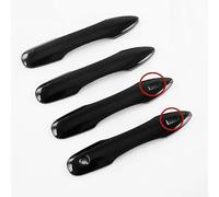 HGNMPGVVTZ Poignée Extérieure De Porte Poignées De Porte Extérieures Chromées Noir Brillant Pour Toyota Pour Harrier Pour Venza 2019 2020 2021 2022(Black,2 Keyless Entry)