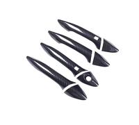 HGNMPGVVTZ Poignée Extérieure De Porte Pour Hyundai I30 2012 2013 2014 2015 2016 Kit De Poignées De Porte En Fibre De Carbone Avec Autocollants Et Accessoires De Style(Carbon 2 buttons)