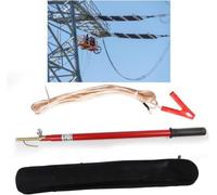 HGOuhK Bâton de décharge, bâton haute tension, tige isolée télescopique for l'entretien des lignes électriques Tige télescopique de décharge isolée(300cm(220kv))