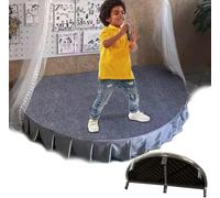 HGOuhK Estrades de chœur pliables Petit cadre de plate-forme scène semi-circulaire (y compris plinthe en moquette), élévateur portable(Gray)