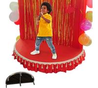 HGOuhK Estrades de chœur pliables Petit cadre de plate-forme scène semi-circulaire (y compris plinthe en moquette), élévateur portable(Rosso)