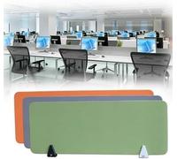 HGOuhK Kit de quincaillerie Desk Privacy Divider，Droplet Board Isolation And Epidemic Board，Office Desk Isolation Screen Reduce The Noise pour échelle de bibliothèque roulante(Green,100X30X1.6cm)