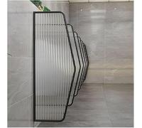 HGOuhK Kit de quincaillerie Urinal Privacy Divider Restroom Divider,Tempered Glass Panel Stainless Steel Frame,Wall-Mounted Screen Toilet Partition pour échelle de bibliothèque roulante(Black)