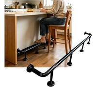 HGOuhK Kit Repose-Pieds pour Barre Kit de Repose-Pieds Barre intérieure, Support 3.28 à 16,4 Pieds for comptoir bibliothèque café Cuisine Restaurant(Black,3.0M/9.84FT)