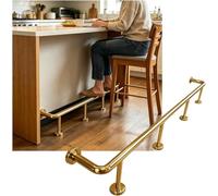 HGOuhK Kit Repose-Pieds pour Barre Kit de Repose-Pieds Barre intérieure, Support 3.28 à 16,4 Pieds for comptoir bibliothèque café Cuisine Restaurant(Gold,4.0M/13.12FT)