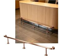 HGOuhK Kit Repose-Pieds pour Barre Rail de Pied Barre, Support Repose-Pieds Robuste for bibliothèque café Cuisine Restaurant(Rose Gold,5.0M/16.40FT)