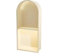 HGOuhK Niche en Acier Inoxydable Niche de Douche en Acier Inoxydable, Aucun carrelage nécessaire, arquée, cloison à Double/Triple Couche, étagère encastrée avec LED(Bianco,62x28x15cm)