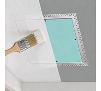 HGOuhK Porte d'Inspection Panneau d'accès à peindre for cloisons sèches, porte encastrée pousser for ouvrir, trappe de plafond en plaques plâtre avec cadre aluminium(18x18in (45x45cm))