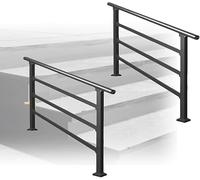 HGOuhK Rampe d'escalier en Fer forgé for marches extérieures, 2 rampes extérieures for marches en béton Main Courante d'escalier(1.5m)