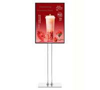 HGOuhK Tableau de menu rétro-éclairé à LED Panneau d'affichage de caisson lumineux à LED sur pied, cadre d'affiche à LED, caisson lumineux mobile ultra-fin à LED pour restaurant, magasin, café - Panne