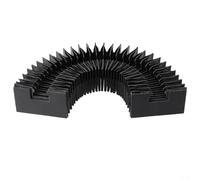 HGR20 Soufflet de guidage linéaire en tissu flexible pour routeur CNC, gravure, machines-outils, noir, 20 mm de largeur (longueur étirée 800 mm)