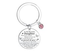 Hgreiwgk Porte-clés pour fille, cadeau d'anniversaire de la part de maman, papa, Noël, idée cadeau de remise de diplôme