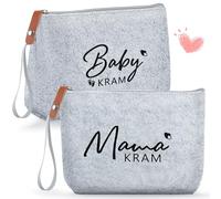 HGRGHH 2 Pcs Trousse de Maquillage pour Maman, Trousse de Toilette Maman, Pochette Cadeau Maman, Cadeau pour Future Maman, Sacs de Maquillage pour Maman, Cadeau Noël, Anniversaire Maman