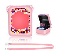 HGRGHH Étui en Silicone pour Bitzees, Housse de Protection Compatible avec Bitzee Mon Animal Interactif, Digital Pet Interactive Animal Coque en Silicone pour Bitzee avec Lanière-Rose