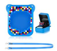 HGRGHH Étui en Silicone pour Bitzees, Housse de Protection Compatible avec Bitzee Mon Animal Interactif, Digital Pet Interactive Animal Coque en Silicone pour Bitzee avec Lanière-Bleu