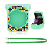 HGRGHH Étui en Silicone pour Bitzees, Housse de Protection Compatible avec Bitzee Mon Animal Interactif, Digital Pet Interactive Animal Coque en Silicone pour Bitzee avec Lanière-Vert