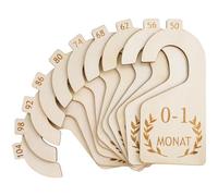 HGRGHH Séparateurs Armoire à Vêtements pour Bébés, 10 Pièces Séparateurs Placard pour Bébé en Bois, Cintres pour bébé Separateur Penderie pour Bébé, Taille 1 à 24 mois